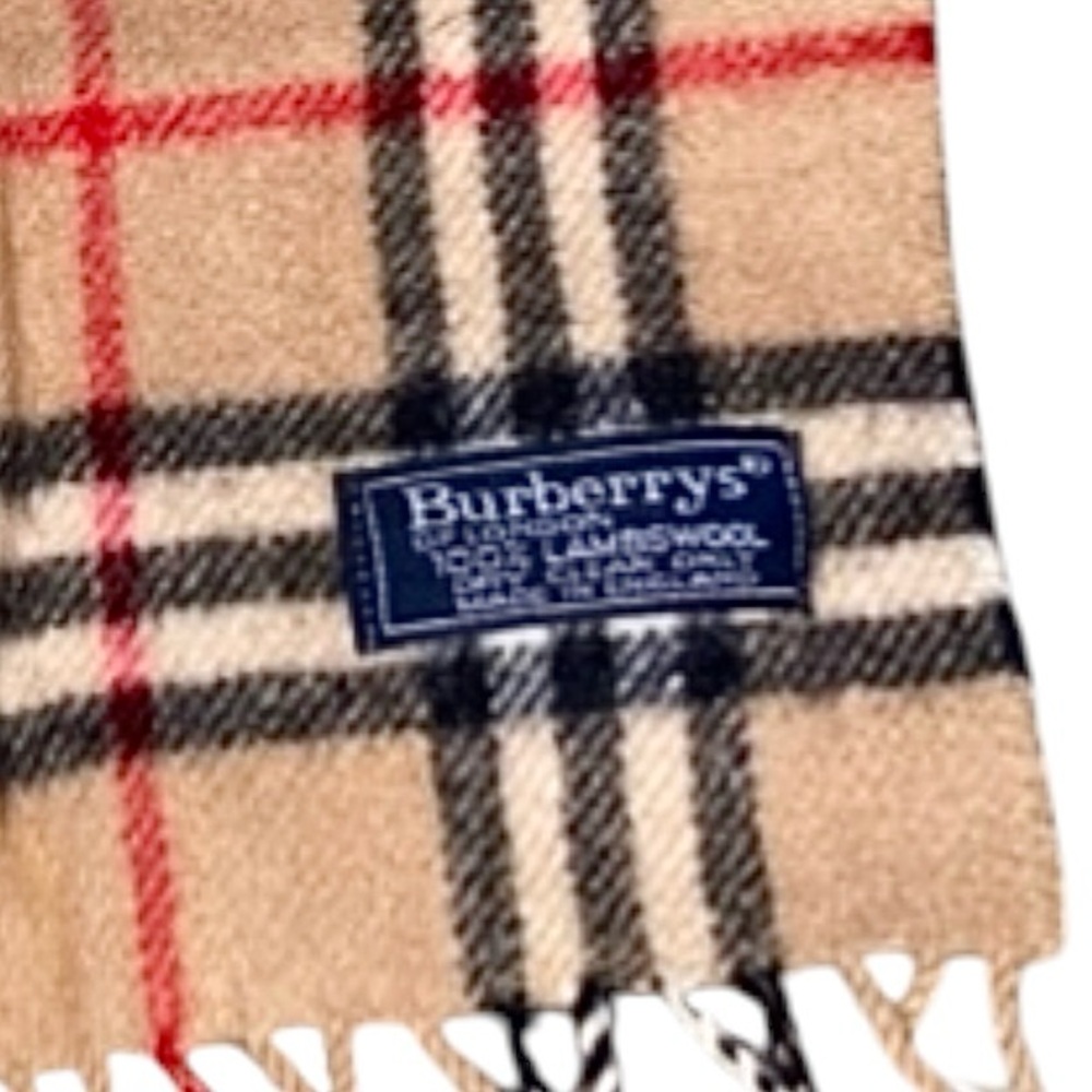 Vintage Burberry Nova Check Lambswool Scarf (M) - Picture 3 of 6